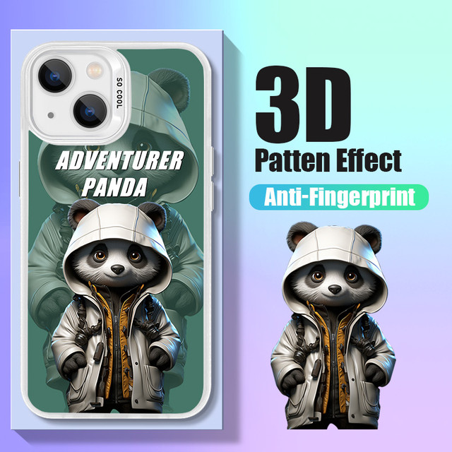 Criativo 3D cartoon animal capa dura para iphone, armadura para menina,  panda, coelho, tigre, dragão, gato, cão, astronauta, pro max, 13, 15, 11, 3d  - AliExpress